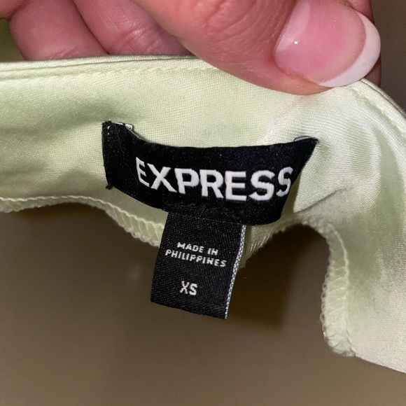 Express Mint Satin Dress - Picture 3 of 3